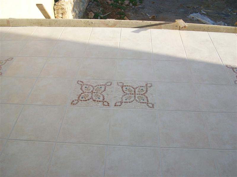 Ceramic tile floor installation