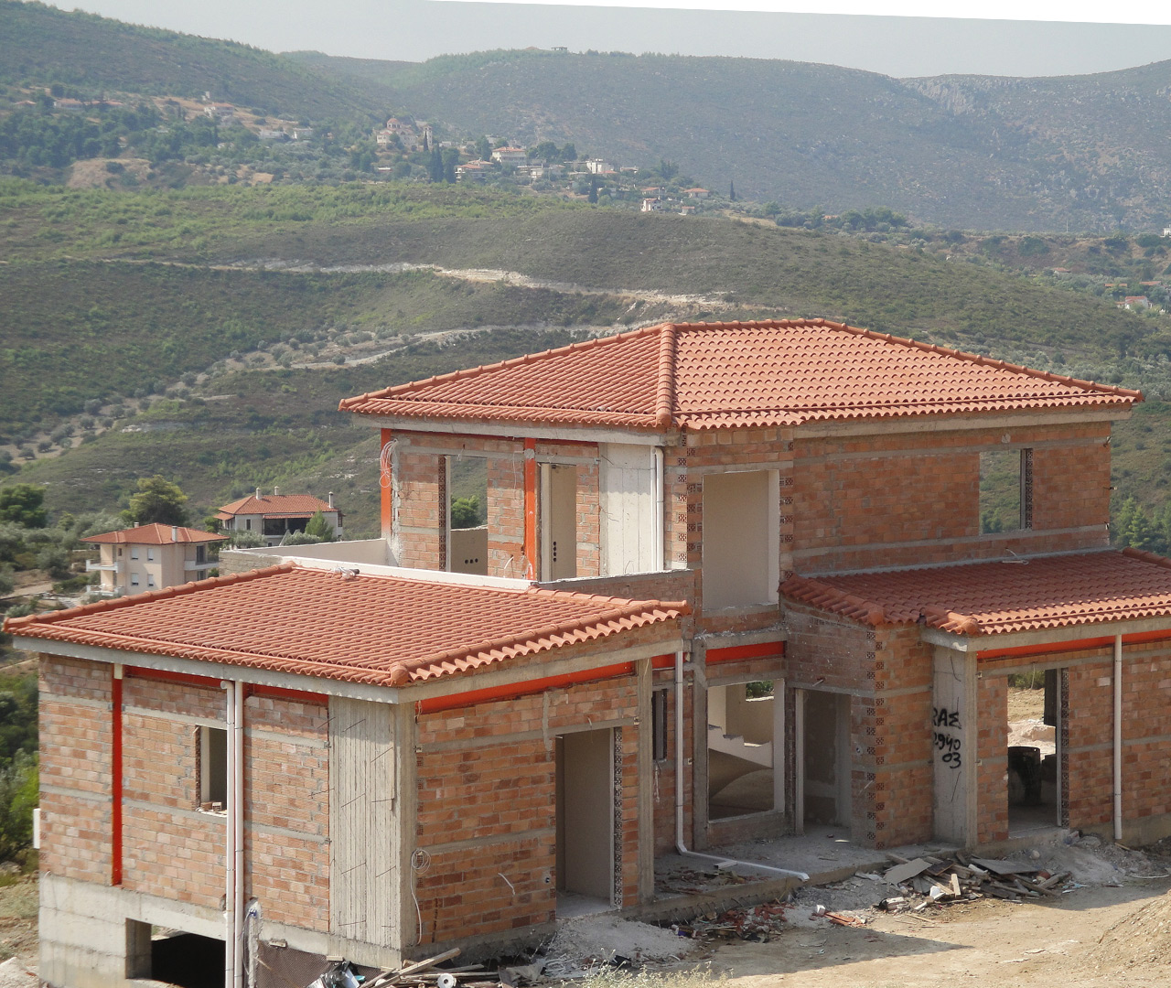 Construction of a two-storey maisonette in Oropos, Attica