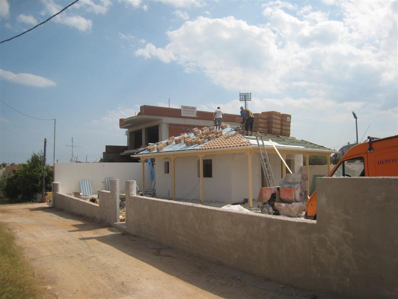 Construction of a tiled roof